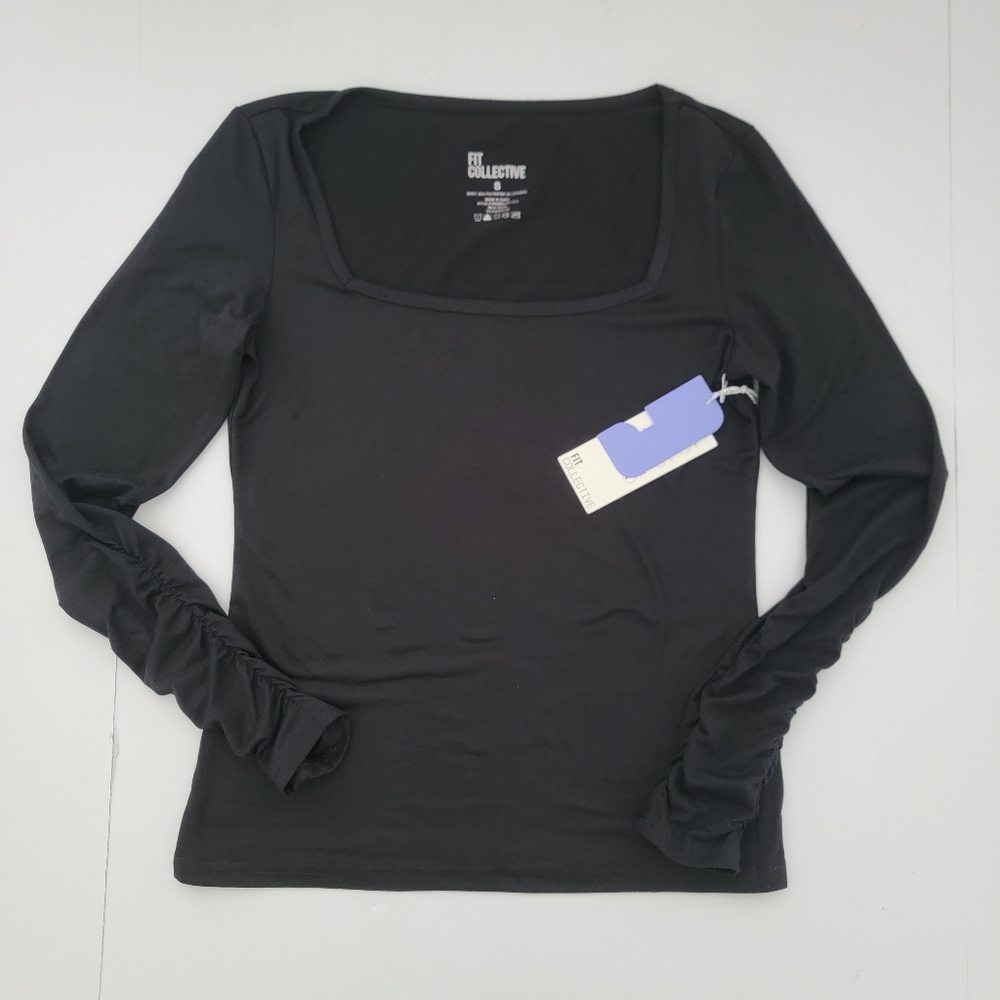 Fit Collective Women's Black Long Sleeve Top Size S